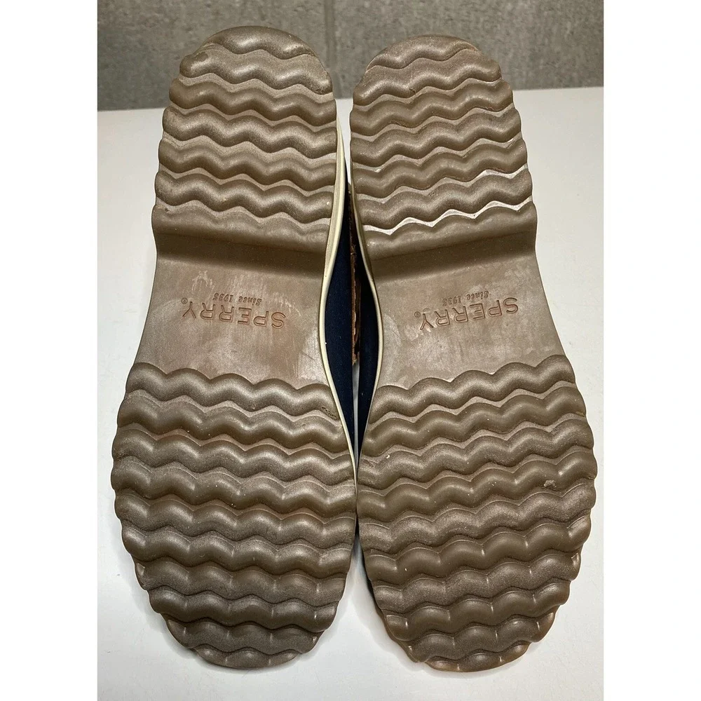 Sperry Women's Maritime Repel Thinsulate Tan/Navy Snow Boots STS82664 Size‎ 5M